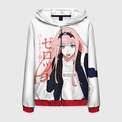 Мужская толстовка на молнии Zero Two, Darling in the Franx