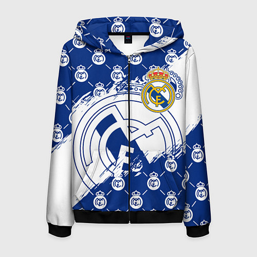 Мужская толстовка на молнии REAL MADRID РЕАЛ МАДРИД / 3D-Черный – фото 1