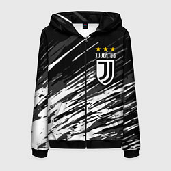 Толстовка 3D на молнии мужская JUVENTUS ЮВЕНТУС БРЫЗГИ, цвет: 3D-черный