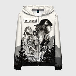 Толстовка 3D на молнии мужская Days Gone, цвет: 3D-черный
