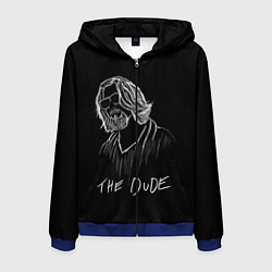 Толстовка 3D на молнии мужская THE DUDE Большой Лебовски, цвет: 3D-синий