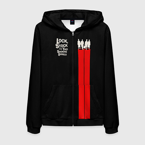 Мужская толстовка на молнии Lock, Stock and Two Smoking Barrels / 3D-Черный – фото 1