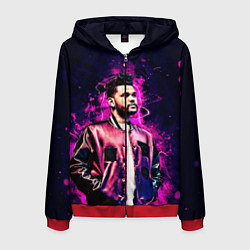 Толстовка 3D на молнии мужская The Weeknd, цвет: 3D-красный