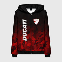 Мужская толстовка на молнии DUCATI ДУКАТИ КАМУФЛЯЖ