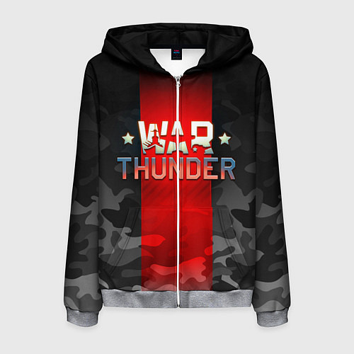 Мужская толстовка на молнии WAR THUNDER ВАР ТАНДЕР / 3D-Меланж – фото 1