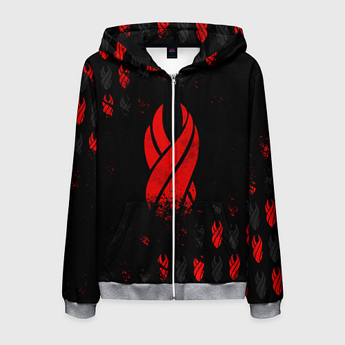 Мужская толстовка на молнии DEAD SPACE ОБЕЛИСК / 3D-Меланж – фото 1