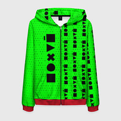 Толстовка 3D на молнии мужская Безразличие - Космос Паттерн справа, цвет: 3D-красный