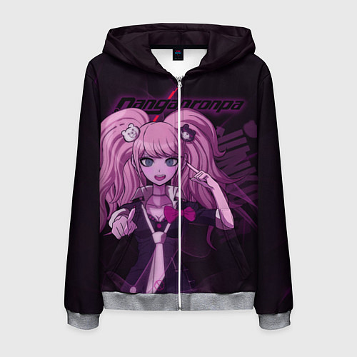 Мужская толстовка на молнии Джунко Эношима Данганронпа / 3D-Меланж – фото 1