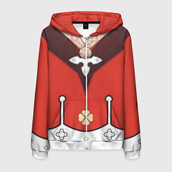 Толстовка 3D на молнии мужская КОСТЮМ КЛИ ГЕНШИН ИМПАКТ, цвет: 3D-белый