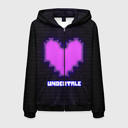 Мужская толстовка на молнии UNDERTALE PURPLE HEART