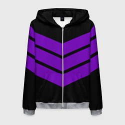 Толстовка 3D на молнии мужская Три полоски Классика, цвет: 3D-меланж