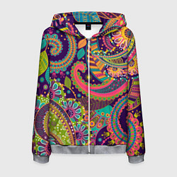 Мужская толстовка на молнии Яркий красочный узор