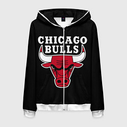 Толстовка 3D на молнии мужская B C Chicago Bulls, цвет: 3D-белый