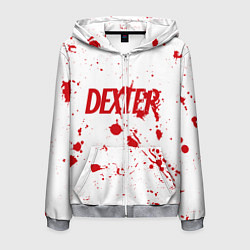 Мужская толстовка на молнии Dexter logo Декстер брызги крови