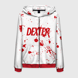 Мужская толстовка на молнии Dexter logo Декстер брызги крови