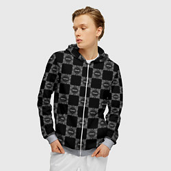 Толстовка 3D на молнии мужская KIZARU x BIG BABY TAPE BANDANA, цвет: 3D-меланж — фото 2