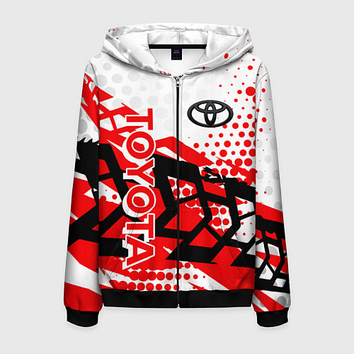 Мужская толстовка на молнии Toyota Тойота / 3D-Черный – фото 1