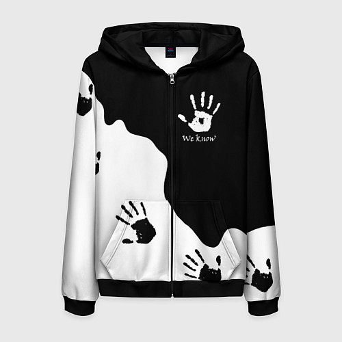 Мужская толстовка на молнии TES WE KNOW МЫ ЗНАЕМ / 3D-Черный – фото 1