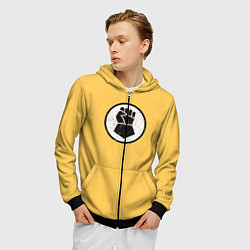 Толстовка 3D на молнии мужская Имперские кулаки цвет легиона 7, цвет: 3D-черный — фото 2