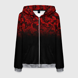 Мужская толстовка на молнии BLACK RED CAMO RED MILLITARY