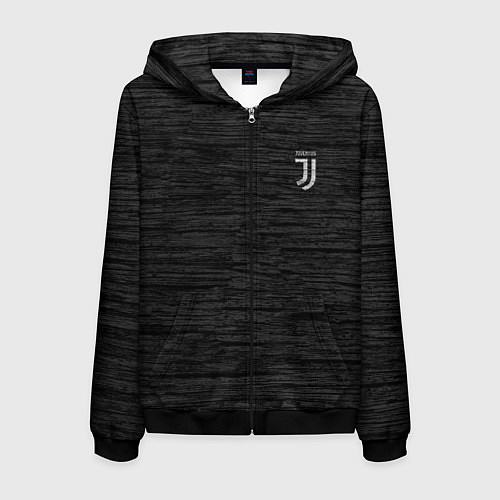 Мужская толстовка на молнии Juventus Asphalt theme / 3D-Черный – фото 1