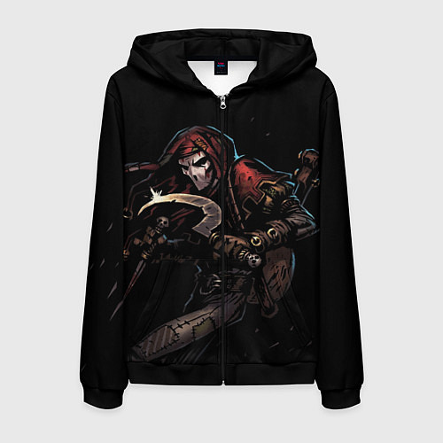 Мужская толстовка на молнии The Grim Buffoon / 3D-Черный – фото 1