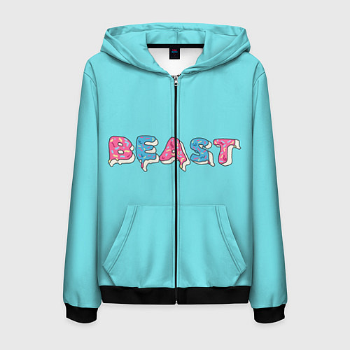 Мужская толстовка на молнии Mr Beast Donut / 3D-Черный – фото 1