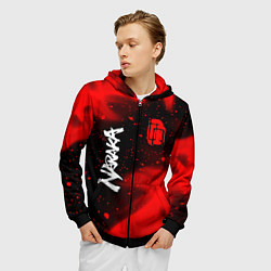 Толстовка 3D на молнии мужская НАРАКА БЛЕЙД ПОИНТ Пламя, цвет: 3D-черный — фото 2