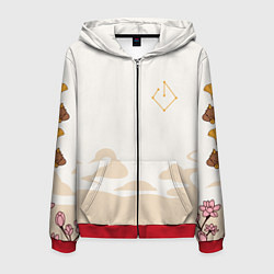 Толстовка 3D на молнии мужская ДЖУН ЛИ МОТИВЫ ГЕО АРХОНТ, цвет: 3D-красный