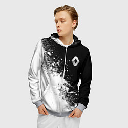 Толстовка 3D на молнии мужская Renault - Краска, цвет: 3D-меланж — фото 2