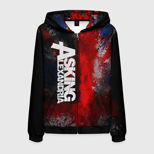 Мужская толстовка на молнии Asking Alexandria British / 3D-Черный – фото 1