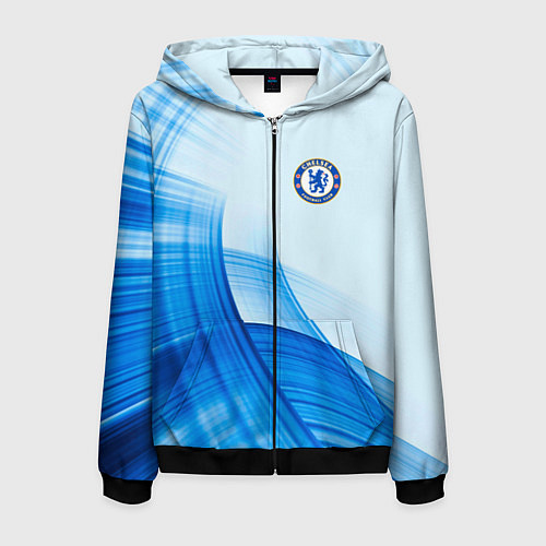 Мужская толстовка на молнии Chelsea FC челси фк / 3D-Черный – фото 1