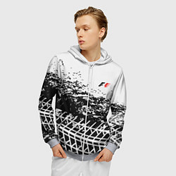 Толстовка 3D на молнии мужская F1 Формула 1 Mini Logo, цвет: 3D-меланж — фото 2