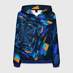 Толстовка 3D на молнии мужская Geometric pattern Fashion Vanguard, цвет: 3D-синий