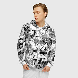 Толстовка 3D на молнии мужская Волейбол!! pattern, цвет: 3D-белый — фото 2