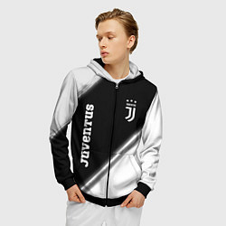 Толстовка 3D на молнии мужская ЮВЕНТУС Juventus Краска, цвет: 3D-черный — фото 2