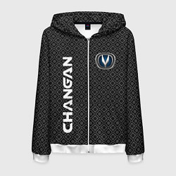 Толстовка 3D на молнии мужская CHANGAN - ЧАНГАН КИТАЙСКИЙ ПАТТЕРН, цвет: 3D-белый