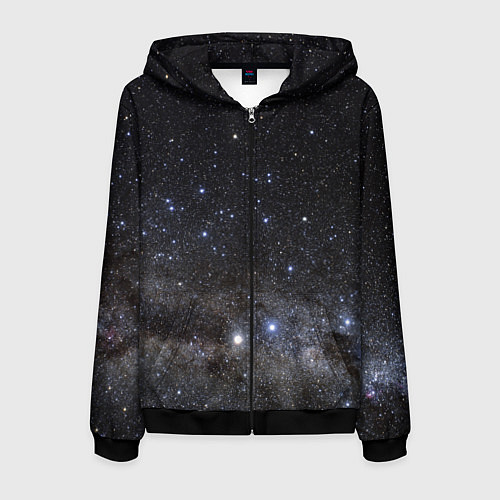 Мужская толстовка на молнии Космический космос / 3D-Черный – фото 1