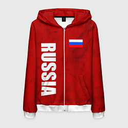 Толстовка 3D на молнии мужская RUSSIA - RED EDITION - SPORTWEAR, цвет: 3D-белый