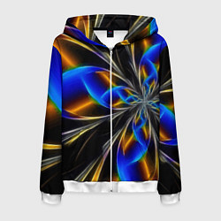 Толстовка 3D на молнии мужская Neon vanguard pattern Fashion 2023, цвет: 3D-белый