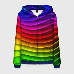 Мужская толстовка на молнии Color line neon pattern Abstraction Summer 2023