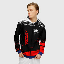 Толстовка 3D на молнии мужская The prodigy : дарование, цвет: 3D-синий — фото 2