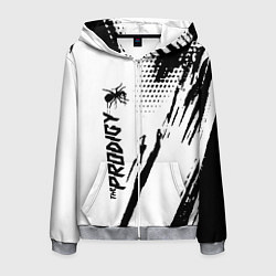 Толстовка 3D на молнии мужская The prodigy - логотип, цвет: 3D-меланж