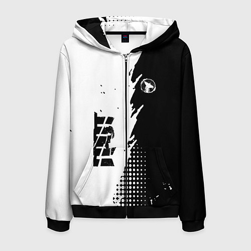 Мужская толстовка на молнии ГРОТ GROT / 3D-Черный – фото 1