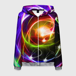 Толстовка 3D на молнии мужская Галактическое звёздное пространство Galactic Star, цвет: 3D-меланж