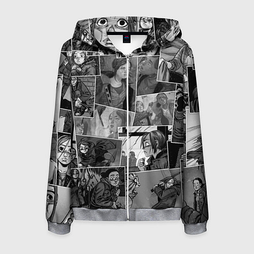 Мужская толстовка на молнии The last of us comix / 3D-Меланж – фото 1