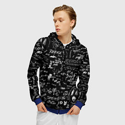 Толстовка 3D на молнии мужская XXXTENTACION LOGOBOMBING, цвет: 3D-синий — фото 2