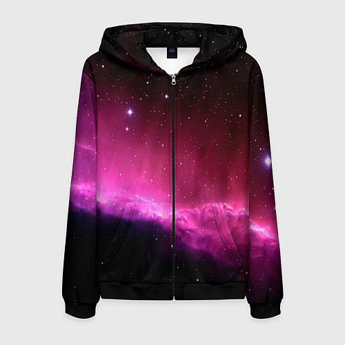 Мужская толстовка на молнии Night Nebula / 3D-Черный – фото 1
