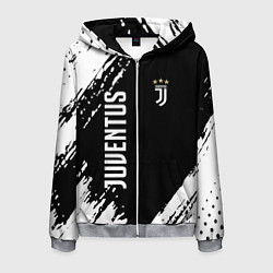 Толстовка 3D на молнии мужская Fc juventus фс ювентус, цвет: 3D-меланж