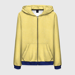 Мужская толстовка на молнии Текстурированный лимонно-желтый однотонный